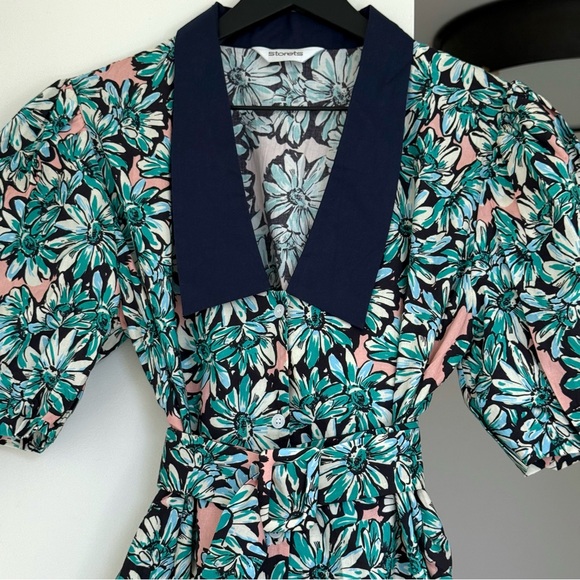 Storets Olivia Floral Belted Mini Dress. S/M Size, adjustable belt. - Picture 5 of 16